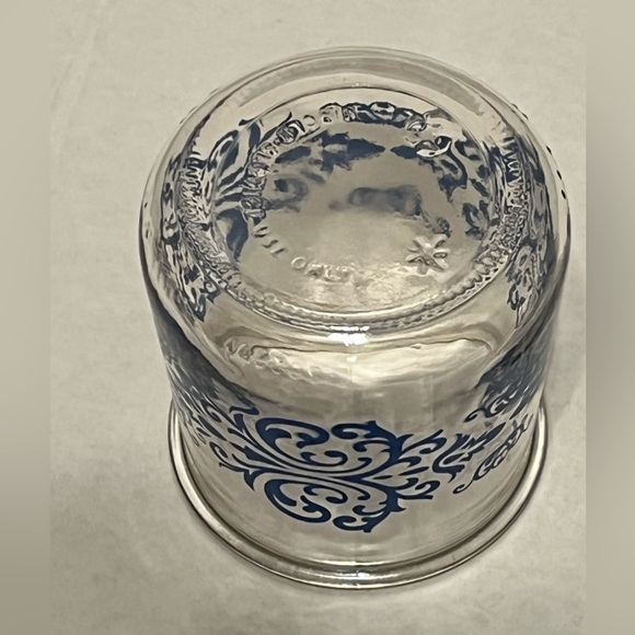 🌀 8 glass yogurt jars empty 3 Oui blue EUC DIY 5 clear lot craft bundle - Picture 11 of 16